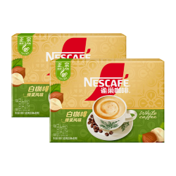 雀巢 榛果风味 白咖啡  榛果30条 普通盒装