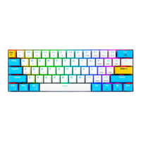 红龙 K530RGB-PRO 霓虹轴 白蓝黄 61键热插拔三模机械键盘