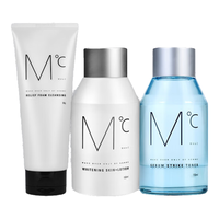 蒙度士（MdoC）男士清爽氨基酸洁面控油爽肤水美白乳保湿补水套装 男士清爽亮肤三件套
