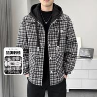 ICONSLAB 男士复古风格纹连帽夹克