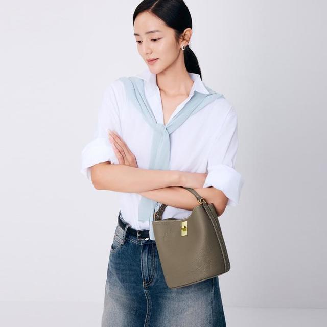 迪桑娜 时尚简约水桶包子母包 女士单肩包手拎包斜挎包