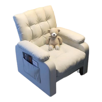 朗世坤晟电脑椅懒人沙发椅家用加厚舒适久坐卧室网吧电竞椅休闲书桌椅Y1 米白色【固定脚】+头枕 科技布