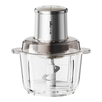 小熊（Bear）绞肉机家用 绞馅机碎肉机电动多功能料理搅拌机打肉机饺子肉馅蒜蓉机搅肉机2L无孔双刀QSJ-L03H1