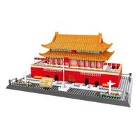 万格 中国名建筑北京天安门立体模型小颗粒高难度拼插积木玩具