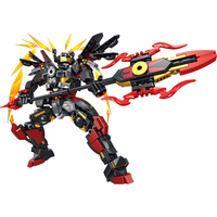 TGL（TAIGAOLE）王者的荣耀吕布两变机甲模型幻影忍者积木拼装玩具10岁男孩 【三国系列】吕布×烈鹰飞行器