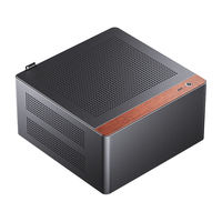 乔思伯（JONSBO）N10铝合金1U电源ITX桌面MINI迷你NV10电脑机箱（铝合金外壳/胡桃木/ITX/4.5L/PCIE4.0转接线） NV10 黑色 支持半高显卡配4.0延长线