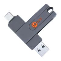 联想来酷 LecooU盘KU200128G手机优盘usb/type-c双接口金属旋转优盘