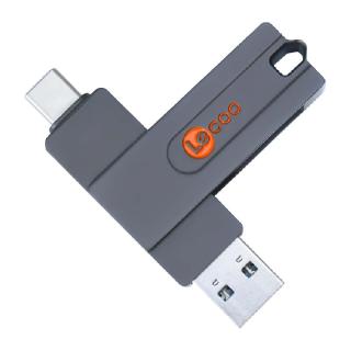 联想来酷 LecooU盘KU200128G手机优盘usb/type-c双接口金属旋转优盘