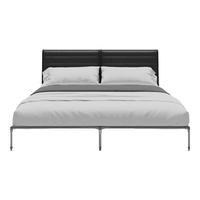 QM 曲美家居 暮光 厚被床 岩石灰 180*200cm 牛皮款