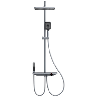 东鹏（DONGPENG）恒温花洒套装淋浴花洒全套家用增压卫生间枪灰色沐浴花洒一整套 【442H枪灰色圆管】冷热数显 无忧购