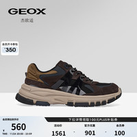 杰欧适 ROBBIE圆头厚底运动低帮时尚休闲鞋2025秋冬新款男鞋 深咖色 41