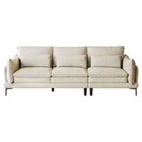 QuanU 全友 111158B 现代布艺沙发 大左1+大右3 米色 科技布款