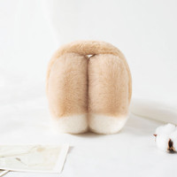 勋阳宇乐现款毛绒耳罩秋冬季时尚保暖防寒防风可折叠拼色可爱女士包耳 折叠变色毛杆卡其色 均码