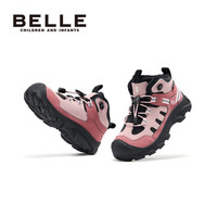 百丽(Belle)童鞋男童运动鞋冬季儿童女童中大童二棉鞋加绒加厚软底户外休闲鞋 BL5511粉色 35