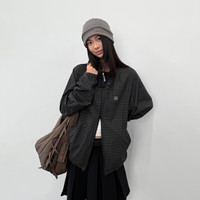 ROARINGWILD a arch 咆哮野兽 黑色格纹上衣美式户外骑行夹克外套