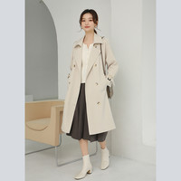 奈格薇儿 naegvrre 小个子英伦风衣外套女春秋2025气质双排扣中长款大衣
