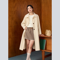 奈格薇儿 naegvrre 小个子气质双面呢大衣女秋冬2025新款高级感灰色毛呢外套