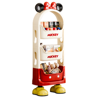 尊慕斯迪士尼联名零食置物架家用客厅高级感可移动小推车玩具收纳储物架 【红白】3层/站立款 迪士尼授权