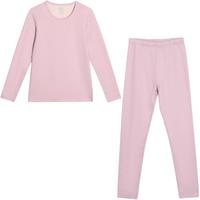 红豆居家内衣女秋冬阳离子抗菌防螨抗静电女士保暖内衣贴片款 云舞紫160