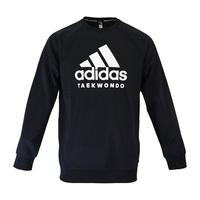 阿迪达斯 (adidas)卫衣男春季休闲长袖外套跑步宽松运动服 黑白(涤纶) XL