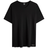 Calvin Klein内衣男士简约刺绣舒适打底家居短袖NB3632 UB1-太空黑 L