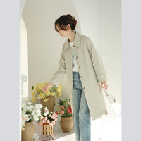 奈格薇儿 naegvrre 小个子单排扣风衣女春秋2025年新款休闲高级感长款外套