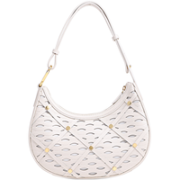 菱格铆钉新月包优雅腋下包女士单肩包斜挎背提包