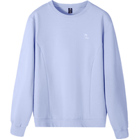 CAMEL骆驼圆领长袖套头卫衣男2024秋冬时尚宽松薄款休闲运动上衣女 J23CZ05064，晨曦紫，女 XL 5064，紫色，女