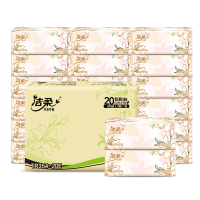 C&S 洁柔 繁花抽巾无香3层100抽20包/箱装