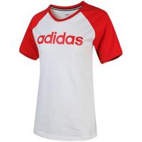 阿迪达斯官网 adidas neo W ESNTL R T 2女装运动短袖T恤GL1176 白/浅猩红 A/L(170/92A)