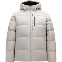 【防泼水】短款运动羽绒服男士秋冬保暖防风连帽纯色训练外套上衣