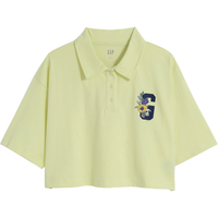 Gap女装夏季款LOGO短款辣妹风POLO衫水洗棉上衣598261休闲