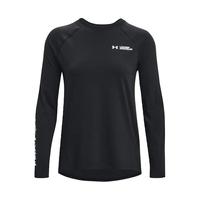 安德玛(UNDERARMOUR)秋冬Script女子运动休闲长袖T恤1374188 黑色001 L