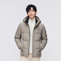 波司登奥莱冬款男经典休闲百搭色系保暖舒适连帽合身版型厚羽绒服 卡其迷彩9W67 175/92A