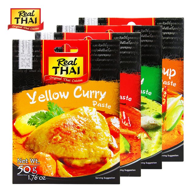 丽尔泰 Real THAI 青/红/黄咖喱酱/冬阴功酱 50g