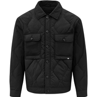 CAT 卡特25季男士设计感绗线复古工装夹克式羽绒服 黑色 XL