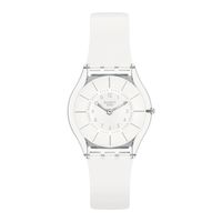 swatch 瑞士手表 超薄系列 纯白奶油2.0 经典石英表SS08V101-S14