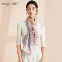 宝石蝶 BAOSHIDI 女士真丝羊毛围巾 2113230121 190cm