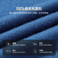 雅鹿2025秋冬保暖长袖100%纯绵羊毛衫男士针织打底衫圆领简约毛衣 咖啡色 M /170