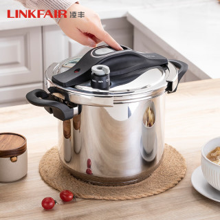 凌丰 304不锈钢高压锅 压力锅 燃气电磁炉通用 快煮锅大容量 压力锅 22cm 7L