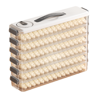 佳帮手 窄缝饺子盒冷冻食品级饺子盒京东自营速冻馄饨水饺收纳盒6层 pp+可计时 6层