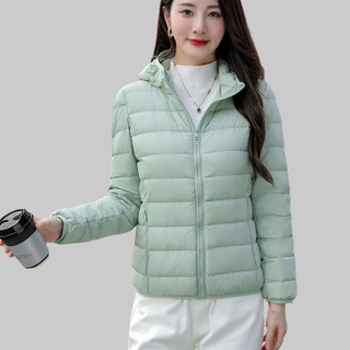 YBB/鸭宝宝轻薄羽绒服女士2025年秋冬短款保暖休闲时尚鸭绒外套 M