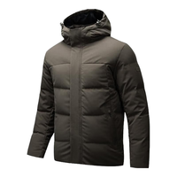 超级安踏 防泼水连帽羽绒服男安踏秋冬拼色鸭绒保暖运动外套上衣 桂皮棕-4 L /男175