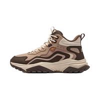 鸿星尔克炽野3加棉休闲鞋男鞋冬季棉鞋户外防滑保暖加厚雪地靴运动鞋 灰褐色/深檀色 39