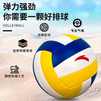 安踏排球初学者比赛训练专用硬排球中小学体考成人儿童男女5号 5号 蓝色【送充气套装】