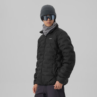 NIKKO/日高 户外运动棉衣外套男 防泼水立领棉服 黑色 3XL