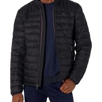 Tommy Hilfiger 汤米·希尔费格 男士超蓬松轻便可打包羽绒夹克(和加大码) 黑色 中号