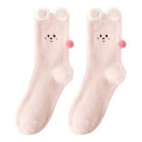 袜子礼盒女秋冬毛绒加厚睡眠袜珊瑚绒女袜可爱女款保暖冬季地板袜