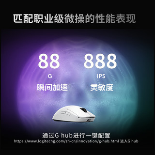  logitech/罗技 电竞 无线鼠标  GPW2金刚-黑色+耿鬼防滑贴