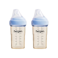 HEGEN海格恩奶瓶0-6个月以上宝宝防胀气PPSU直饮仿母乳奶瓶双支装 【方才出色】 240ml 蓝色奶瓶*2（3-6月）